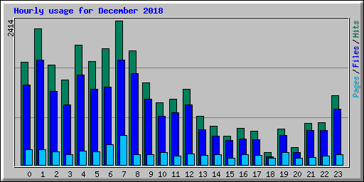 Hourly usage for December 2018